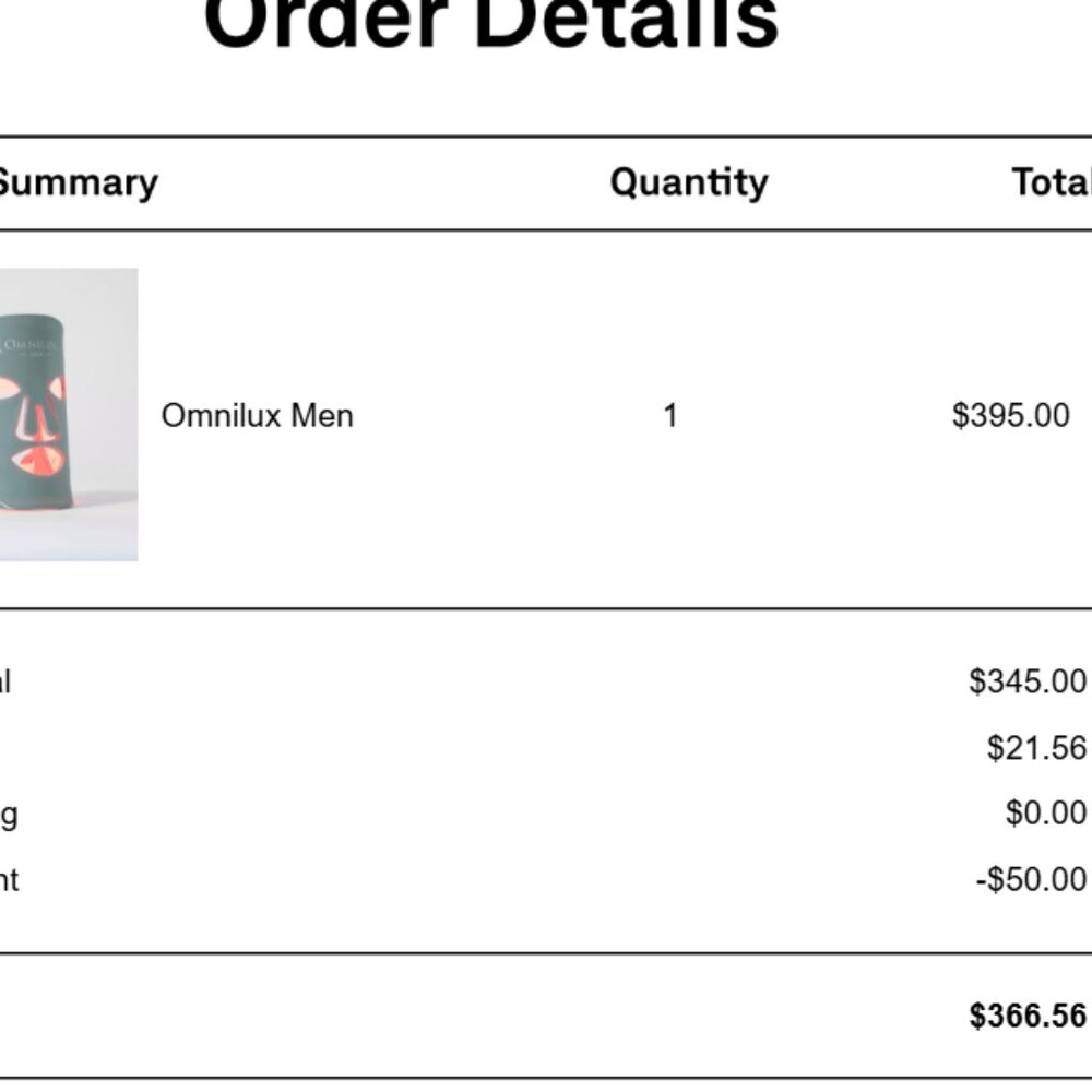 OmniLux Mens LED Mask